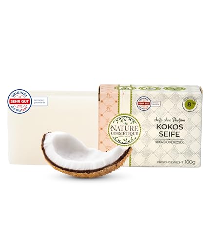 Handgemachte Naturseife: Kokos Feste Seife für Hände & Körper, feuchtigkeitsspendend & vegan