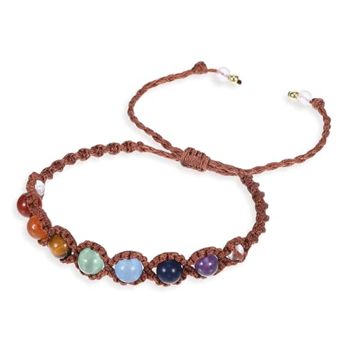 Handgefertigtes Glücksarmband mit Chakra-Steinen - Spirituelle Geschenke für Damen