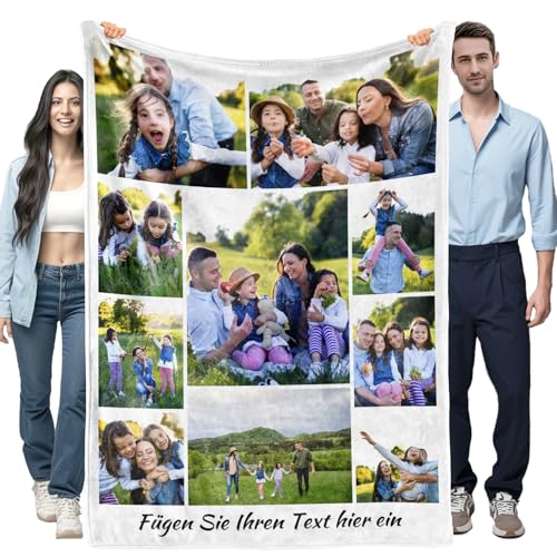 Personalisierte Foto-Kuscheldecke von Bemaystar - Perfektes Geschenk zum Muttertag, Vatertag & mehr!