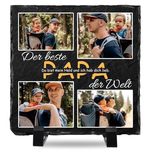 Personalisierte Schiefer mit Foto für Papa - Perfektes Vatertagsgeschenk!