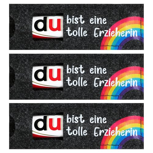 Dankeschön Geschenk für Erzieherin: Filz Schokolade Verpackung zum Abschied