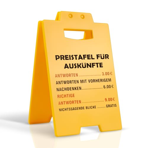 Originelle Preistafel für Büro - Lustiges Geschenk für Chef und Kollegen