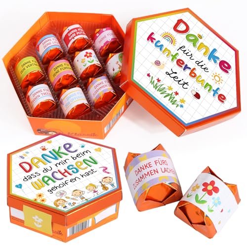 Personalisierte Aufkleber für Schokoladen-Geschenke - Ideal für Erzieherinnen und Lehrerinnen!