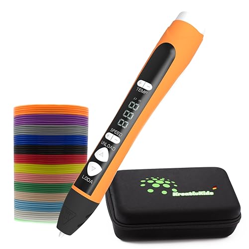 Kreativer 3D Stift mit 12 Farben PLA Filament und LCD Bildschirm. Perfektes Geschenk!