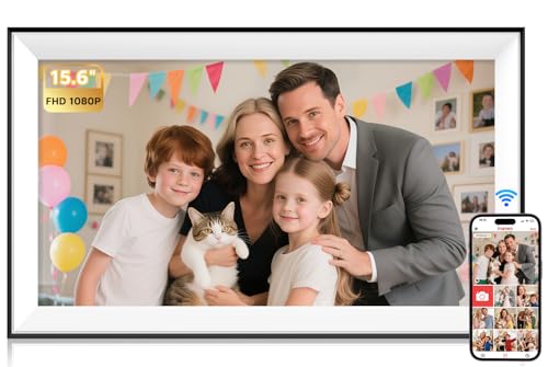 Digitaler Bilderrahmen mit WLAN, FHD Touchscreen, 32GB Speicher - Perfektes Geschenk!