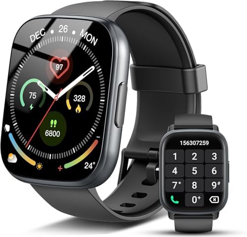 Multifunktionale Smartwatch für Herren und Damen mit HD Touchscreen und 110+ Sportmodi