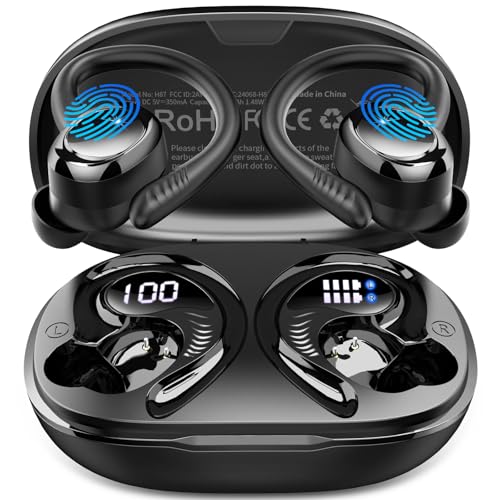 Hochwertige Bluetooth Sportkopfhörer: Kabellos, IP7 wasserdicht, Noise Cancelling, 50Std Akkulaufzeit.