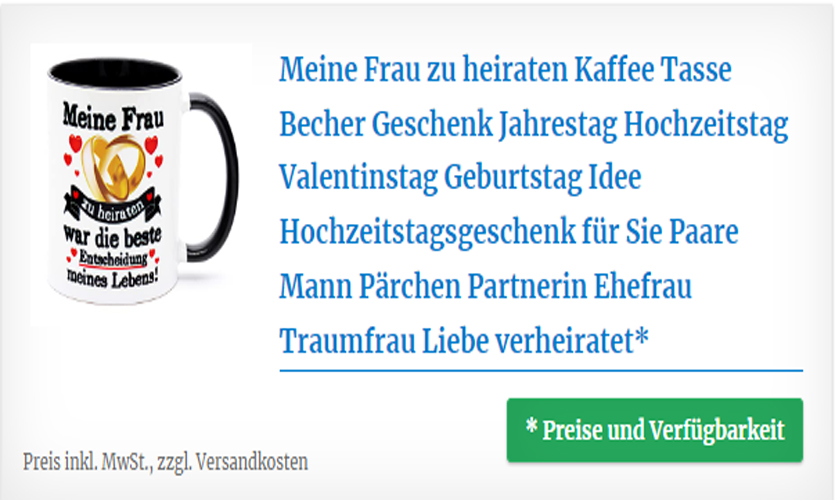 Kaffee Tasse Hochzeitstagsgeschenk