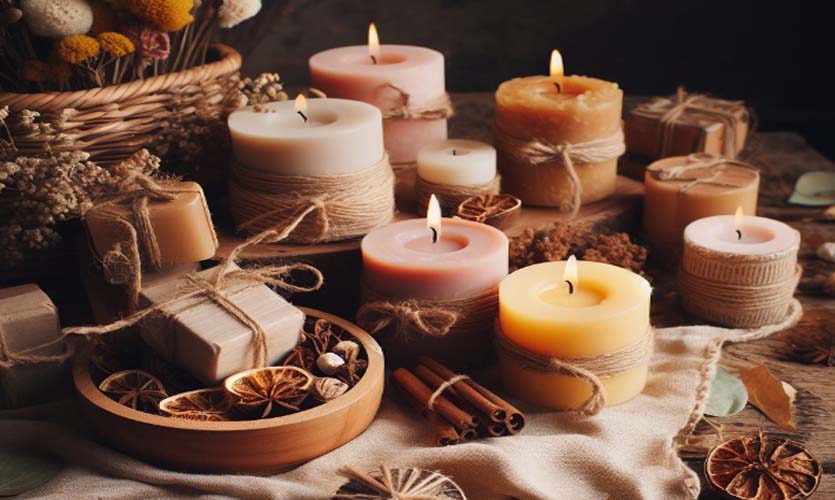 Handgemachte Kerzen als Geschenk