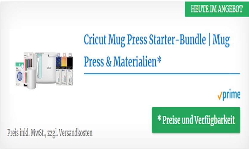 Tassen selber bedrucken mit Cricut Mug Press Starter-Bundle - Mug Press & Materialien