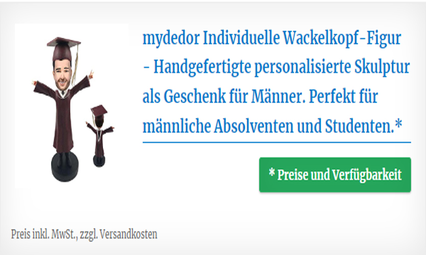 Wackelkopf-Figur - Perfekt Absolventen und Studenten