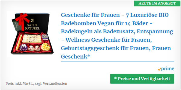 Geschenke für Frauen - 7 Luxuriöse BIO Badebomben