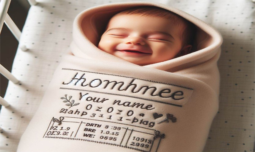 Eine personalisierte Babydecke