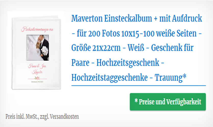 Einsteckalbum Geschenk für Paare