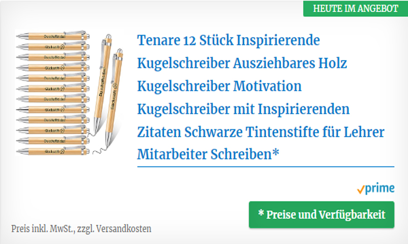 Motivations Holz Kugelschreiber