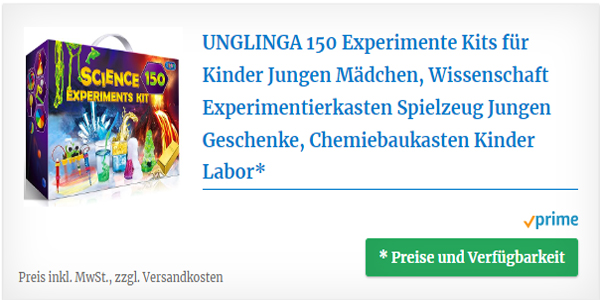 Wissenschaft Experimentierkasten 150 Experimente Kits für Kinder Jungen Mädchen