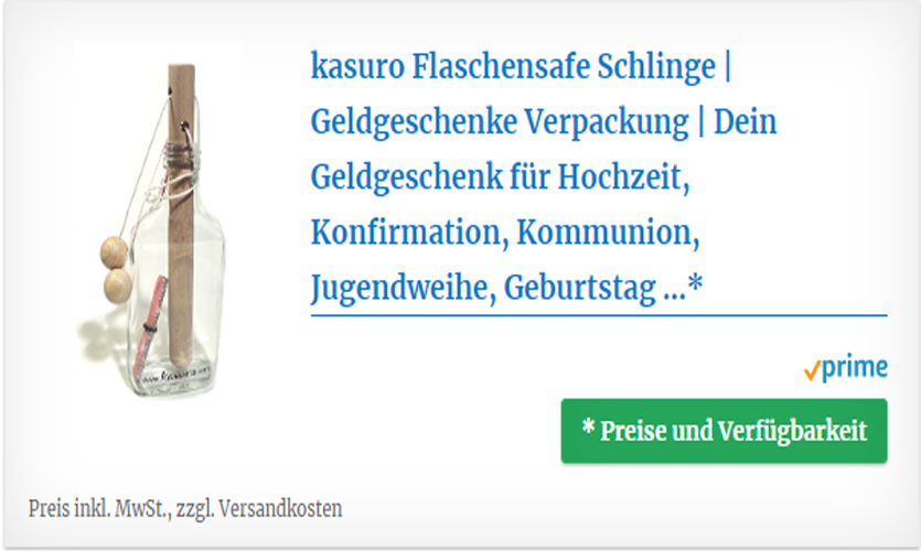 Geld in einer Flasche