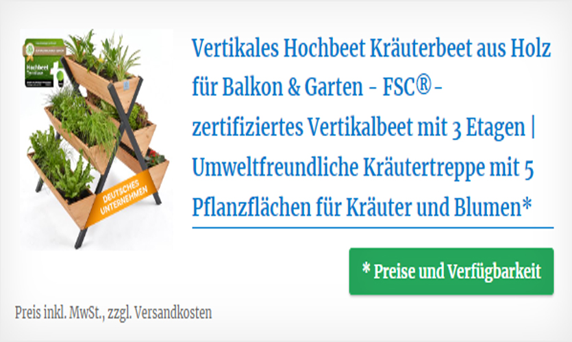 Kräuterbeet aus Holz für deinen Balkon & Garten