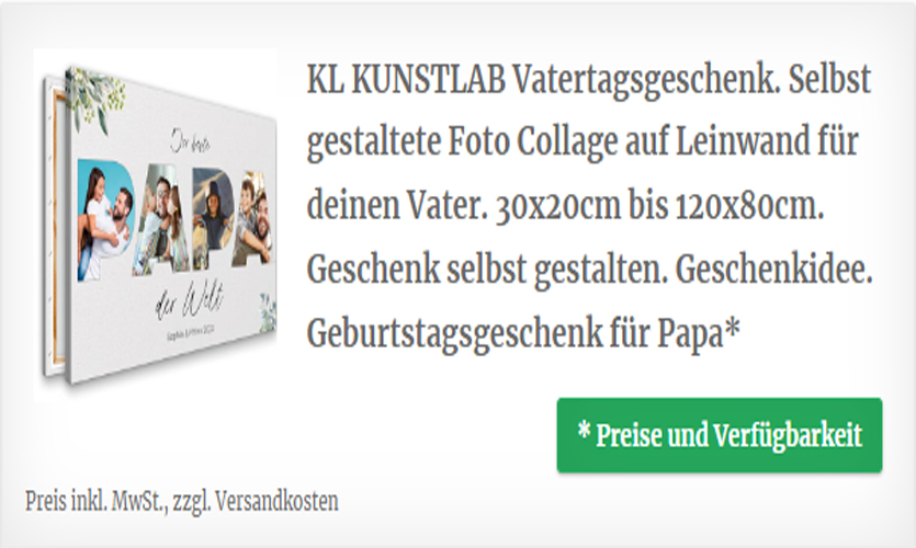 Selbst gestaltete Foto Collage als Vatertagsgeschenk