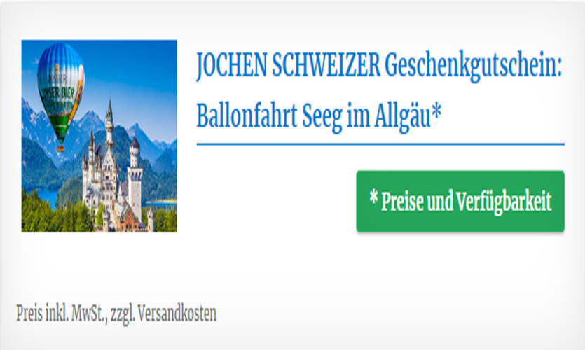 Ballonfahrt Geschenkgutschein