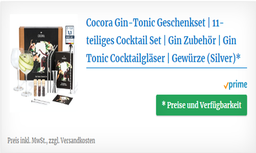 11-teiliges Cocktail Geschenk-Set