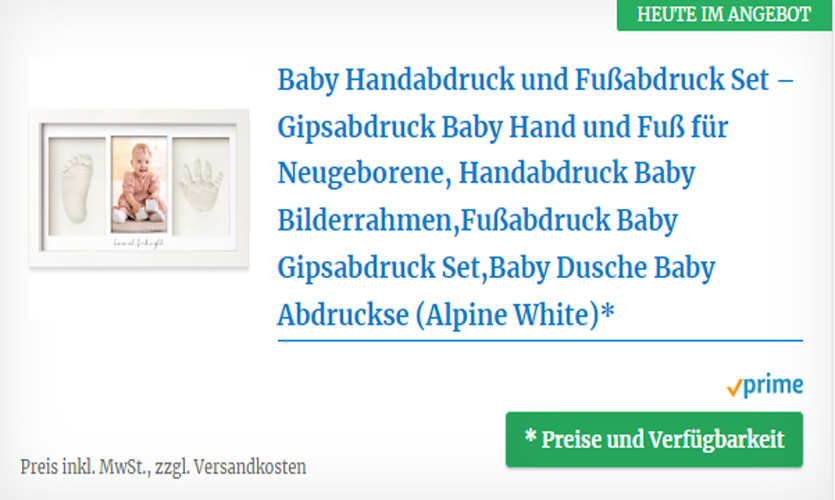 Baby Hand- und Fußabdruck