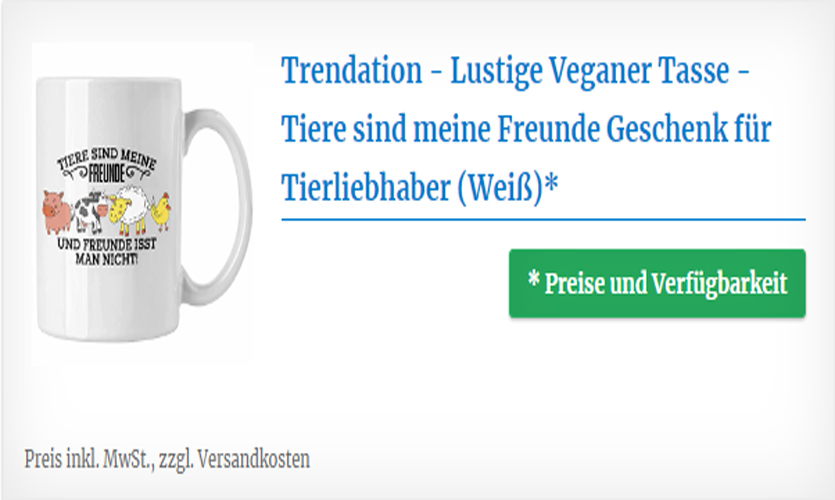 Lustige Veganer Tasse