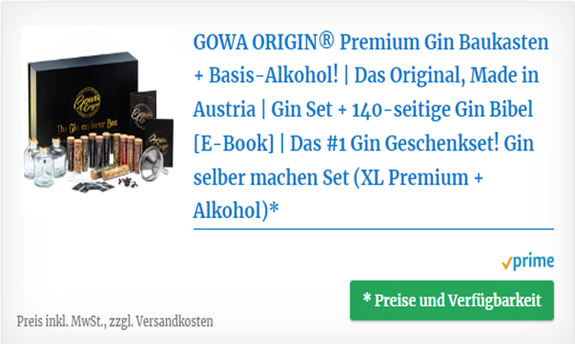 Premium Gin Baukasten - Gin selber machen