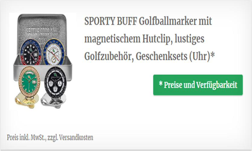 Golfballmarker mit magnetischem Hutclip