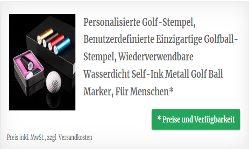 Personalisierte Golf-Stempel