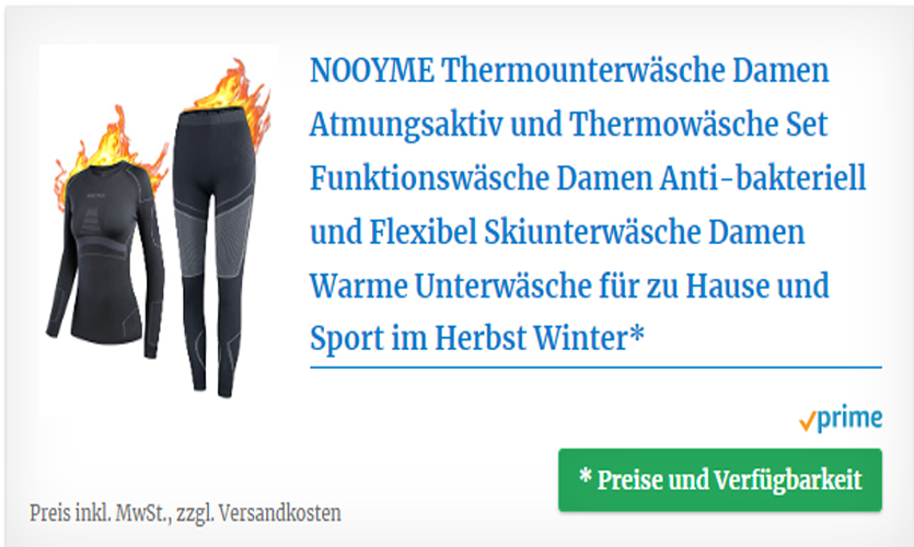 Thermounterwäsche für Damen