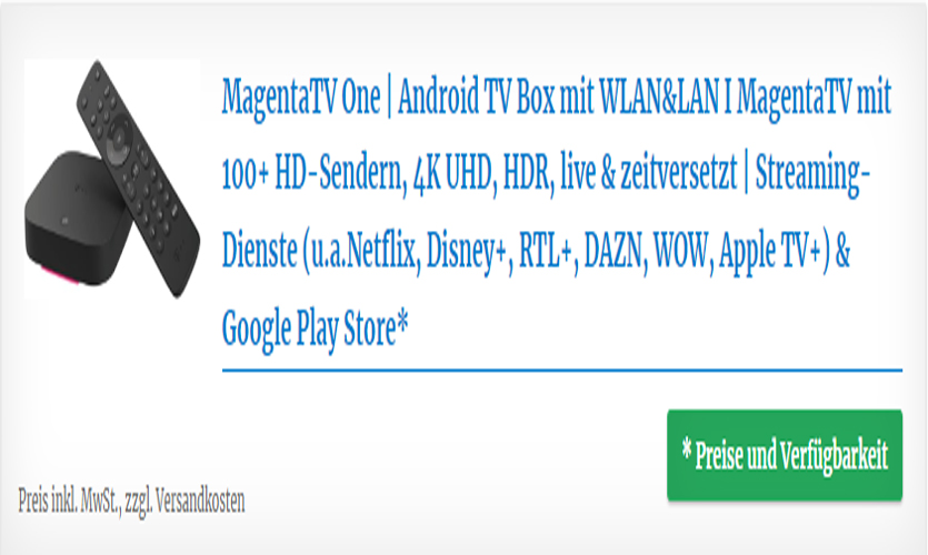 Android TV Box mit WLAN MagentaTV