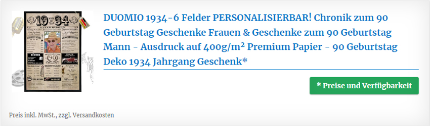 Chronik Zeitung zum 90 Geburtstag