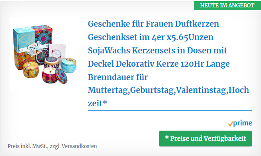 Duftkerzen-Set Geschenke für Frauen