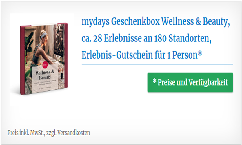 Geschenkbox Wellness & Beauty  für 1 Person