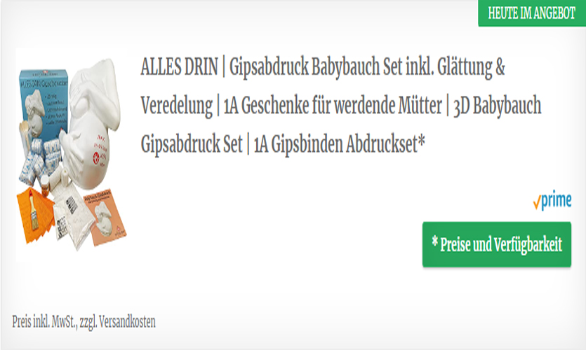 Gipsabdruck für den Babybauch