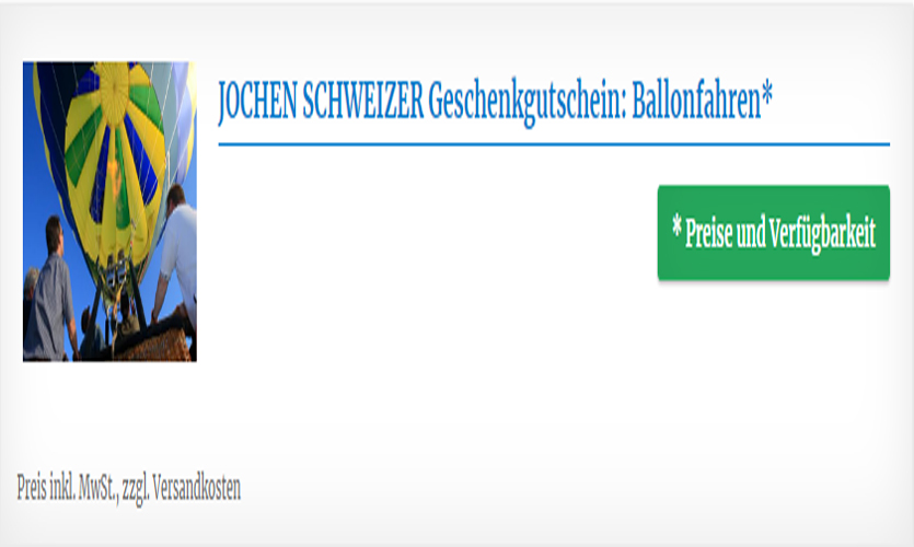 JOCHEN SCHWEIZER Ballonfahren