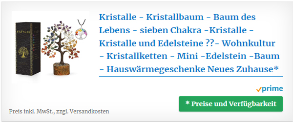 Kristalle - Kristallbaum - Baum des Lebens - sieben Chakra -Kristalle - Kristalle und Edelsteine