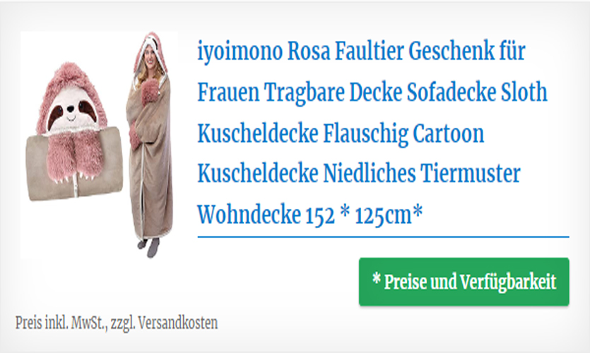 Rosa Faultier Geschenk für Frauen