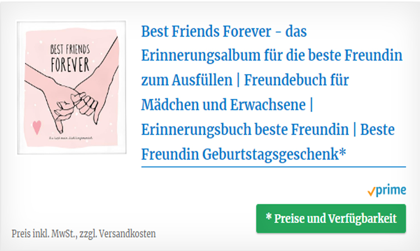 das Erinnerungsalbum für die beste Freundin